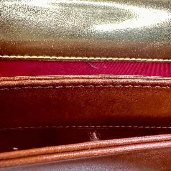 Fred Hayman Club 273 Cognac Brown Leather Tall Medium Shoulder Bag Purse - Picture 11 of 16